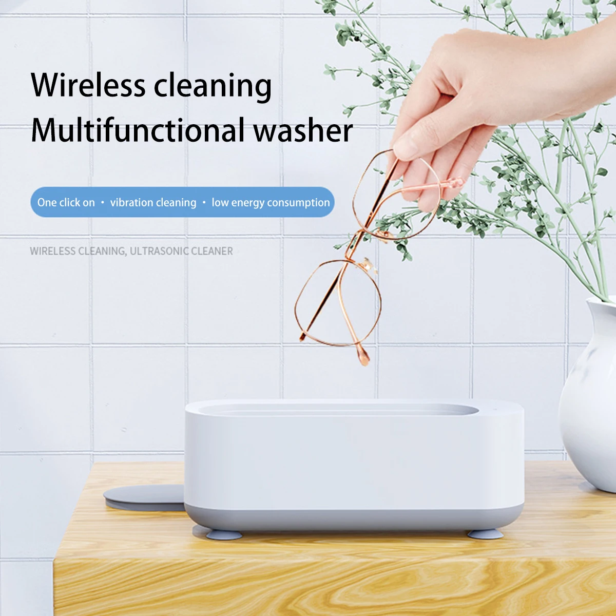 

Portable Ultrasonic Jewelry Cleaner 300ML Professional Ultrasonic Cleaning Machine for Glasses Jewelry