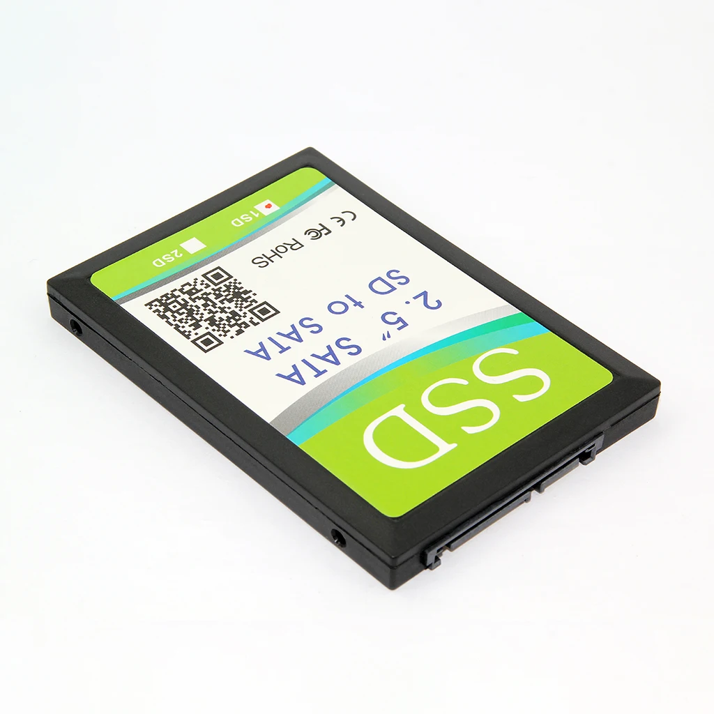 Адаптер-конвертер с 2 портами Dual SD SDHC MMC RAID на SATA