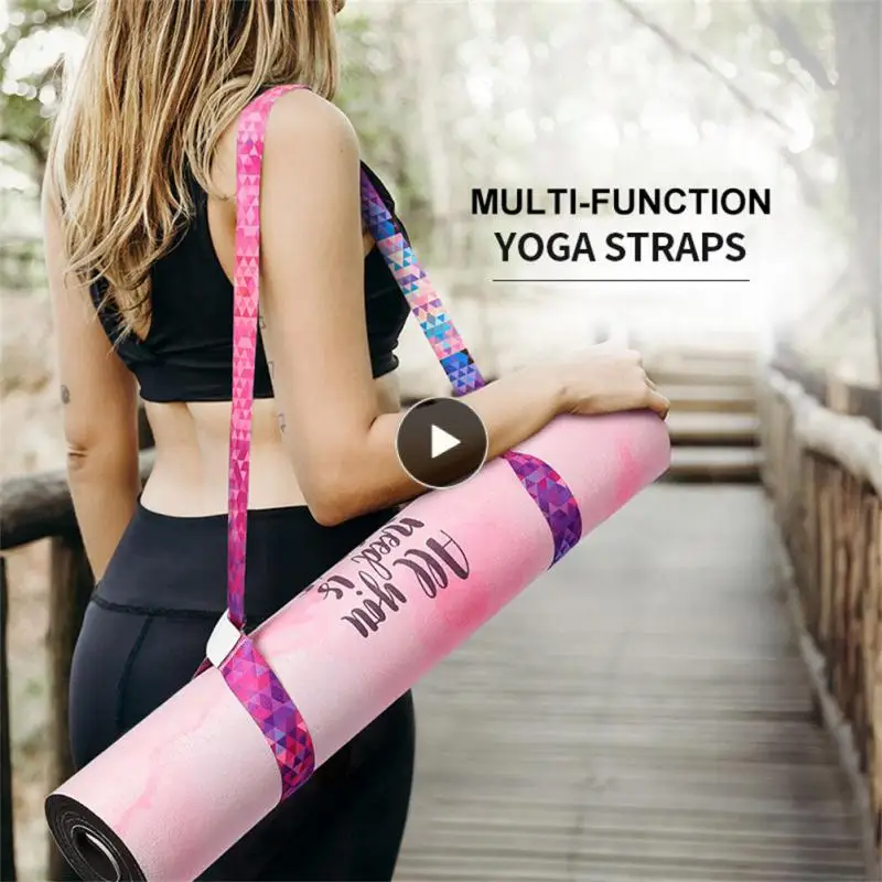 

Цветной спортивный наплечный ремень, регулируемый эластичный ремень для йоги, нейлоновый эластичный ремень, ремень для коврика для йоги, оборудование для фитнеса