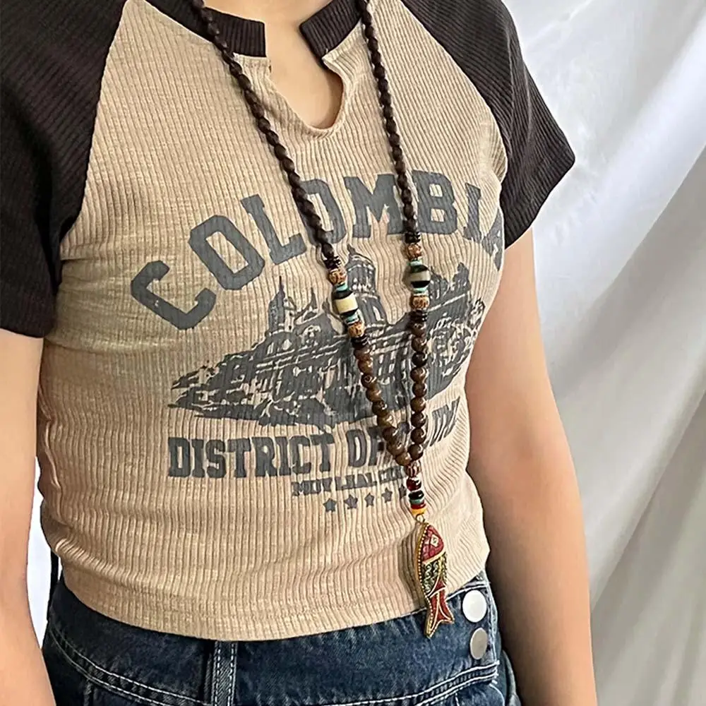 Женское этническое ожерелье с рогом Непала ювелирные изделия мала деревянные