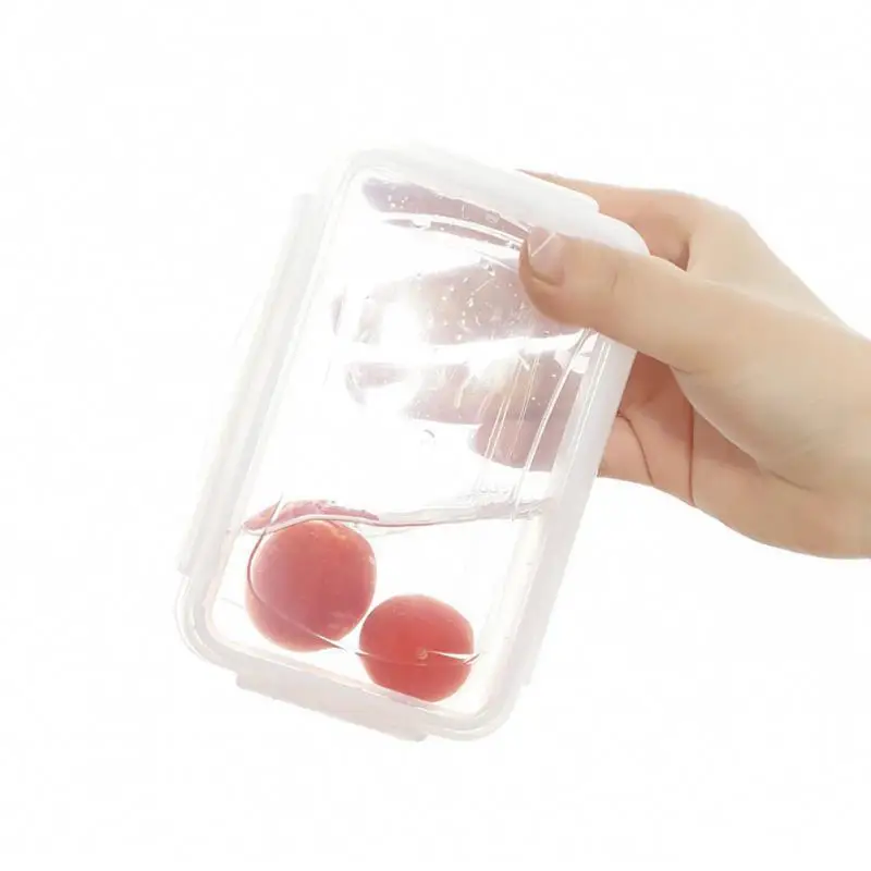 

Fruit Box Refrigerator Storage Transparent Fresh-keeping Box Portable Sealing Crisper Plastic Microwave Oven Lunch Boxes Durable