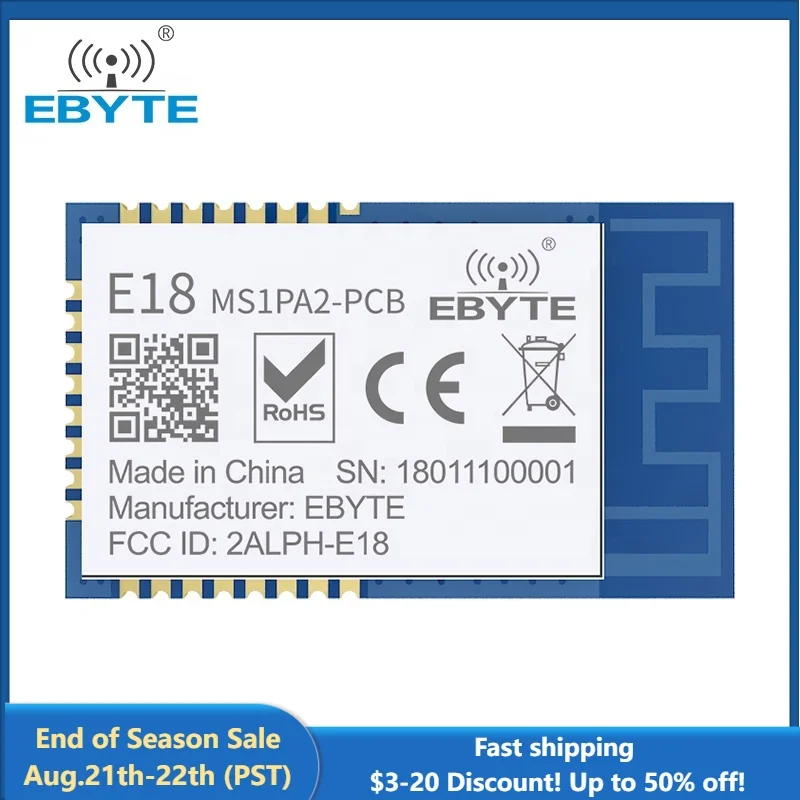 Беспроводной модуль CC2530 ZigBee, 2,4 ГГц, 100 мВт