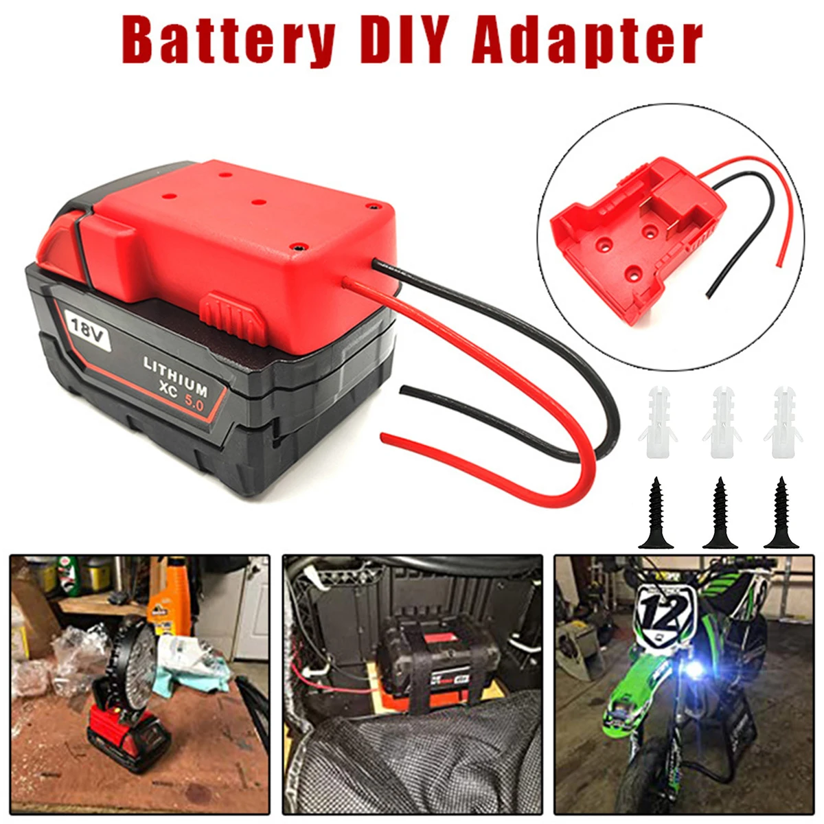 1/2 шт. адаптер для литий-ионной батареи Milwaukee M18 18 в