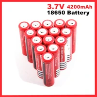 2461020pcs 100 new original 18650 3 7 v 4200 mah 18650 lithium rechargeable battery for gtl evrefire flashlight batteries