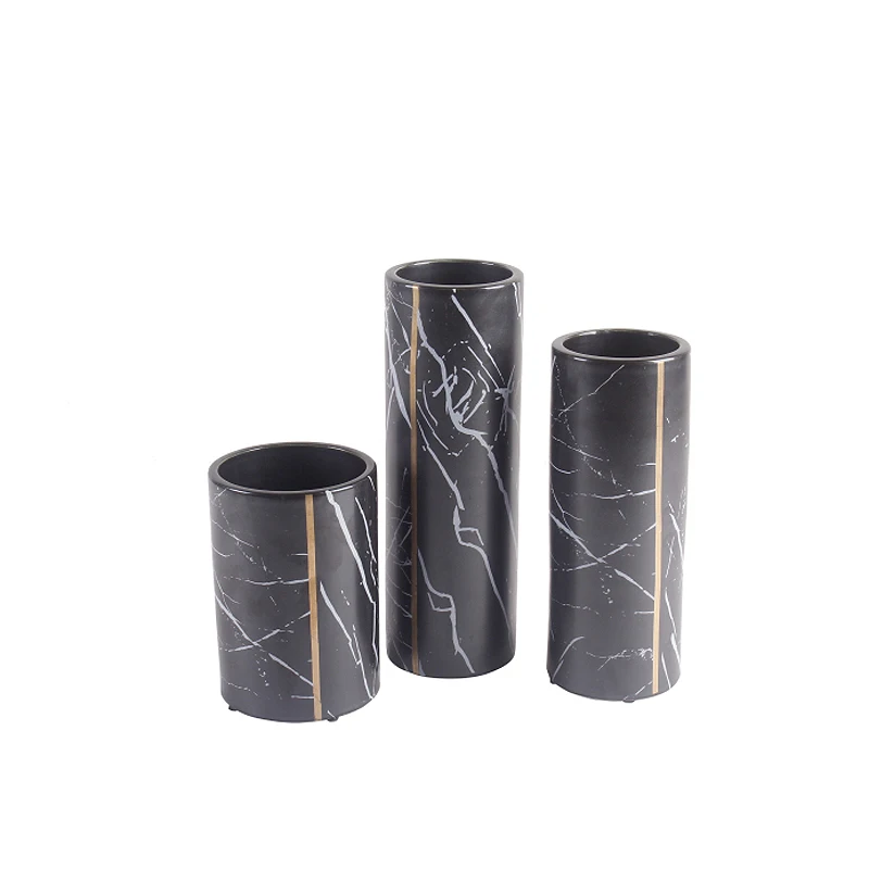 

Роскошная керамическая ваза Ikebana, золотистая, черная, современная абстрактная настенная ваза, винтажные Роскошные цветы для стола, украшение для стола