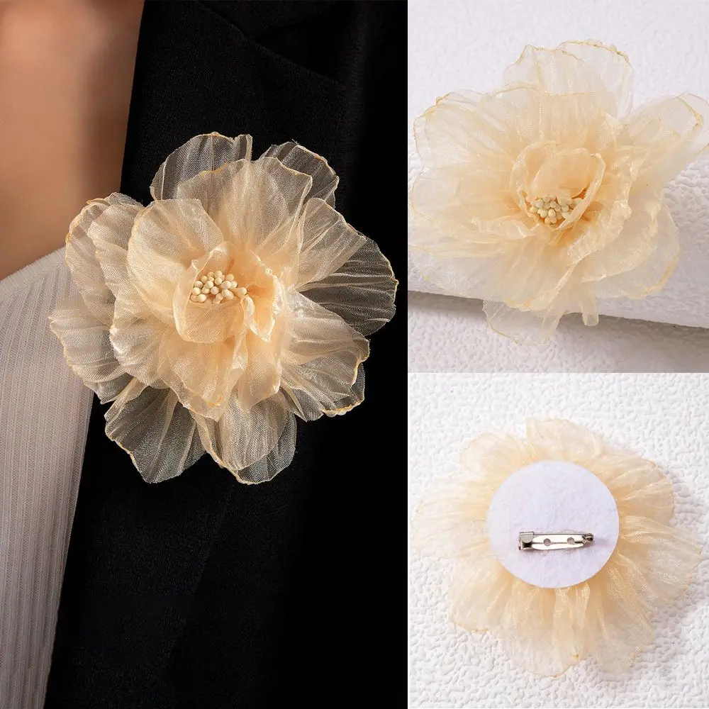 Большая брошь в виде цветка ручной работы из милой римской ткани ...