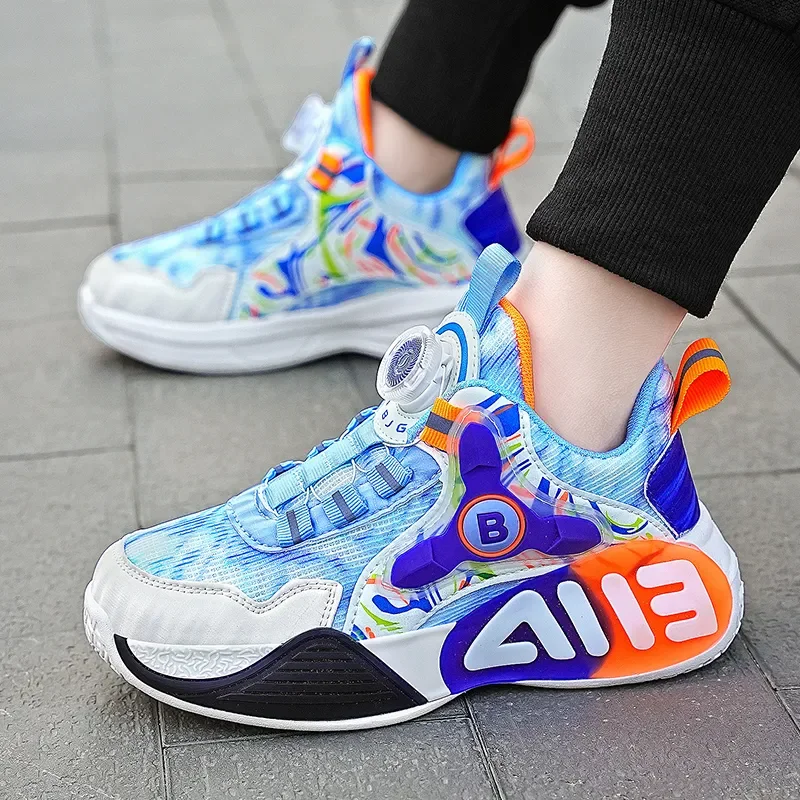 

New Kids Sneakers Boys Brand Basketball Shoes Lightweight Breathable Children Sports Running Shoes Boys Girls Casual Sneakers