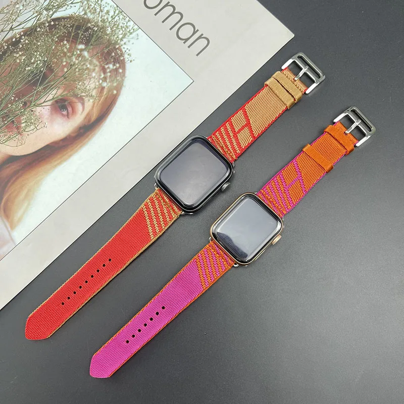 Jumping Single Tour Strap For Apple Watch Ultra Band 49mm 45mm 41mm Braided Nylon For Apple Watch 44mm 40mm 8 7 Bracelet Correa