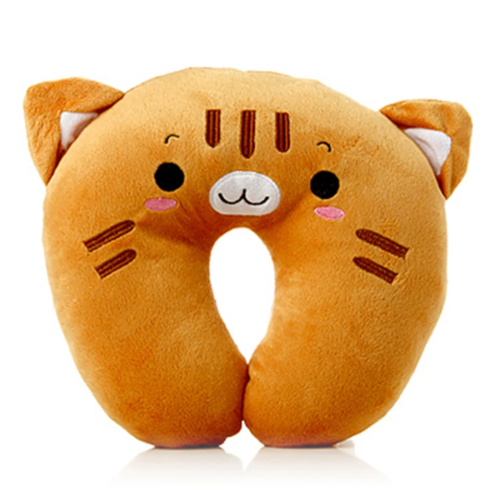 YOTHGTravel U-shaped Plush Pillow Travel Pillow Cartoon Animal Car Airplane Headrest Gifts For Children