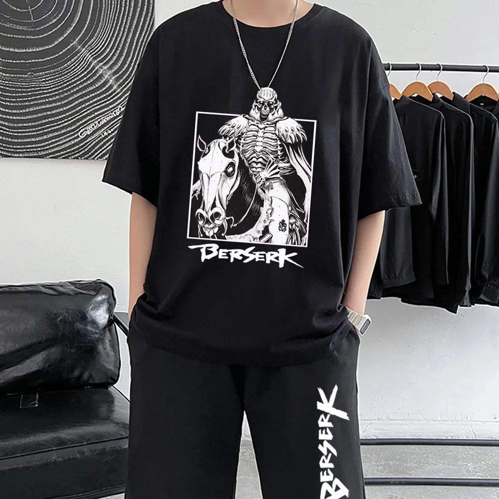 

Berserk Anime TShirt Set Men Shorts Sets Summer Oversized T-shirt Sets Casual Shorts Sweatpants Tracksuit Men's Summer Clothing