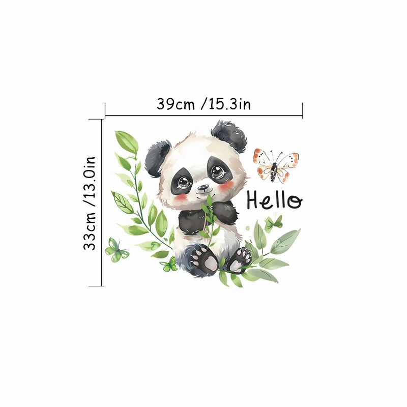 Hello Baby Panda бамбуковая ветка 3D виниловые настенные наклейки для украшения дома