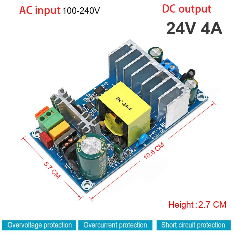 

High Power Switching Power Supply AC100-240V to DC 5V12V 24V 36V 48V 1A 2A 3A 4A 5A 6A7A8A 9A AC-DC Disconnector Module Board