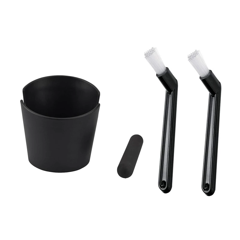 

3 Pcs Accessories: 2 Pcs Coffee Machine Brush Cleaner Nylon Espresso Coffee Machine Group Head & 1 Pcs Espresso Knock Box Shock-