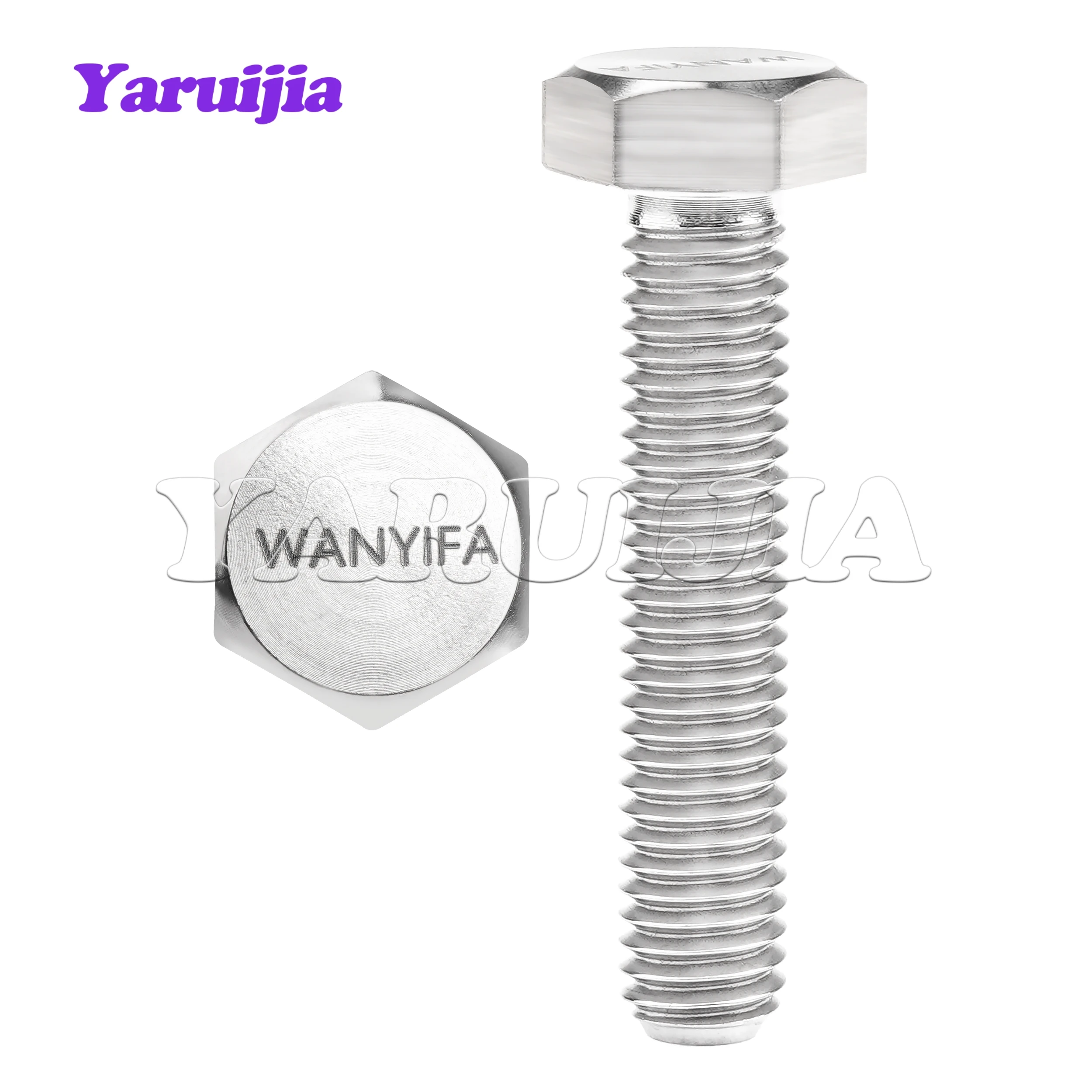 Титановый болт Yaruijia M6/M8x10-80 мм, внешний шестигранный винт с плоской головкой DIN933 с полной резьбой для мотоцикла