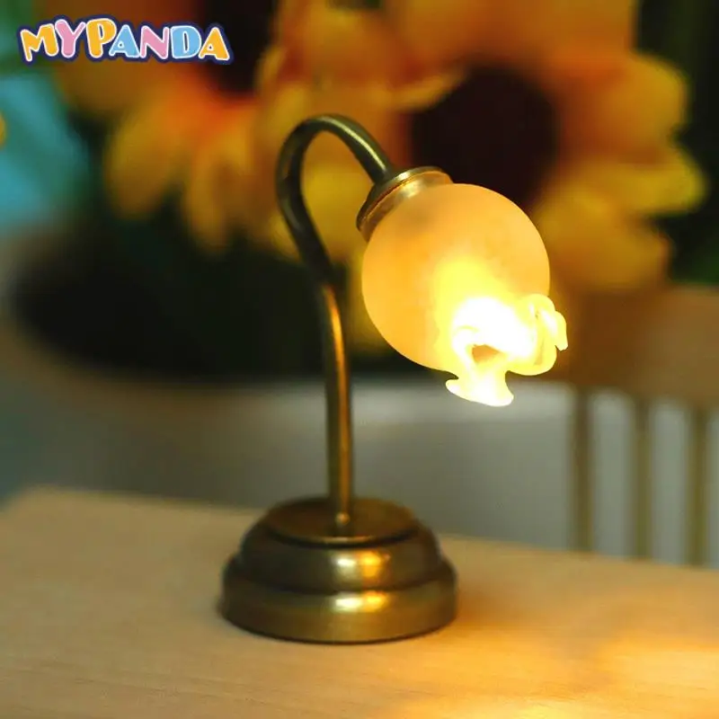 

1pc Kawaii Dollhouse Accessories Miniature LED Wall Sconce Lamp Battery Operated With ON/OFF Switch Decoration