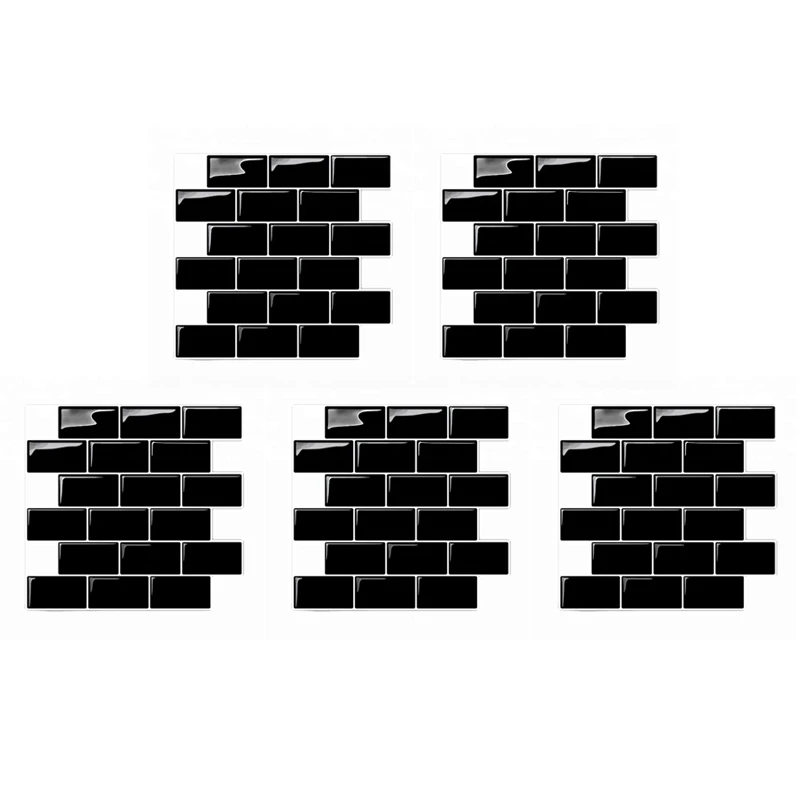 

5X 3D Wall Stickers Brick Wallpaper Tile For Kitchen Bathroom Backsplash Aunty-Tile Home Decoration 30X30cm