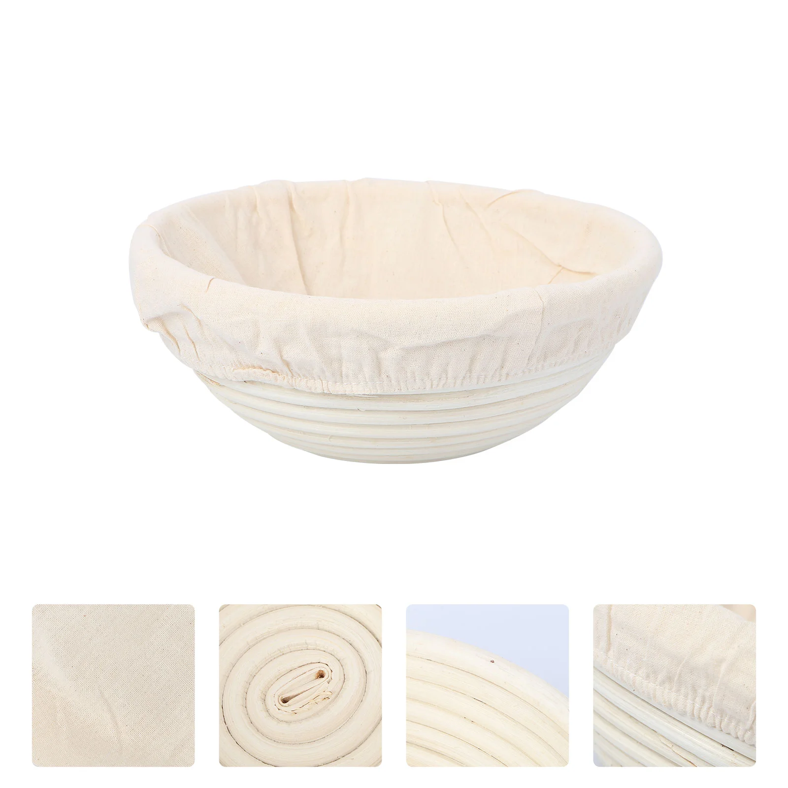 

Dough Basket Bowl Rattan Bread Proofing Bannetonbaking Loaf Liner Container Sourdough Serving Cloth