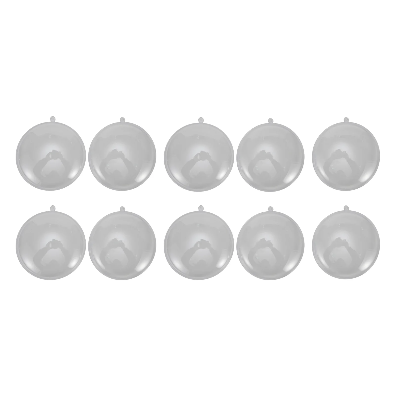 10pcs Plastic Clear Flat Ball Home Decor Wedding Candys Christmas Gifts Box For DIY Photography Prop Ornament