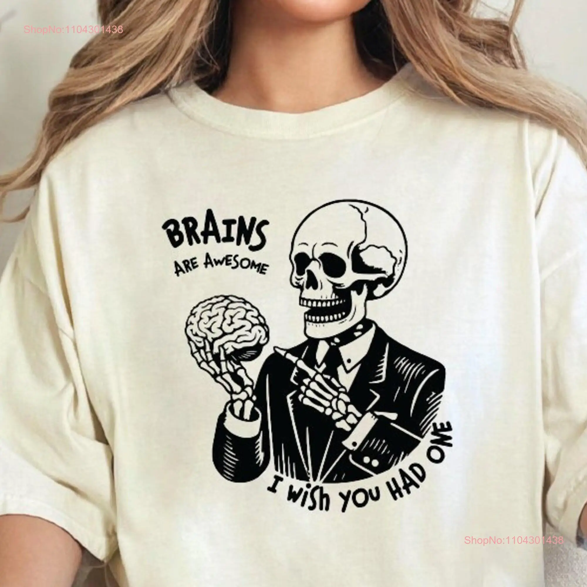 Футболка с мозгом Comfort Colors Funny Is Awesome I Wish You Had One Surgery Use Your Sarcastic длинными или