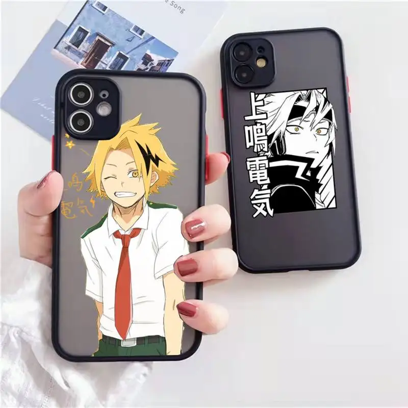 

denki kaminari anime Phone Case matte transparent For iphone 7 8 11 12 13 plus mini x xs xr pro max cover