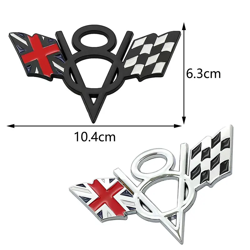 V8 Creative Logo 3D Metal Car Sticker Tailgate For Chevrolet Dodge Charge Durango Jeep Grand Cherokee Wagoneer Gladiator |