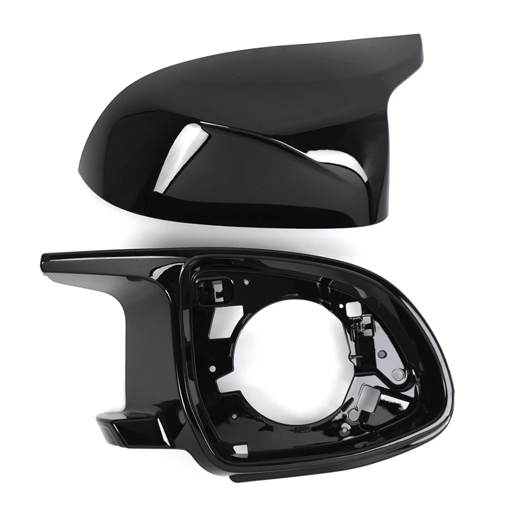 Глянцевое черное автомобильное боковое зеркало заднего вида крышка зеркала