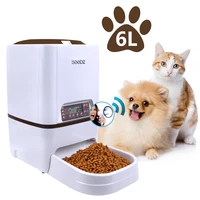 6l automatic pet feeder smart food dispenser for cats dogs timer stainless steel bowl auto dog cat pet feeding pet supplies