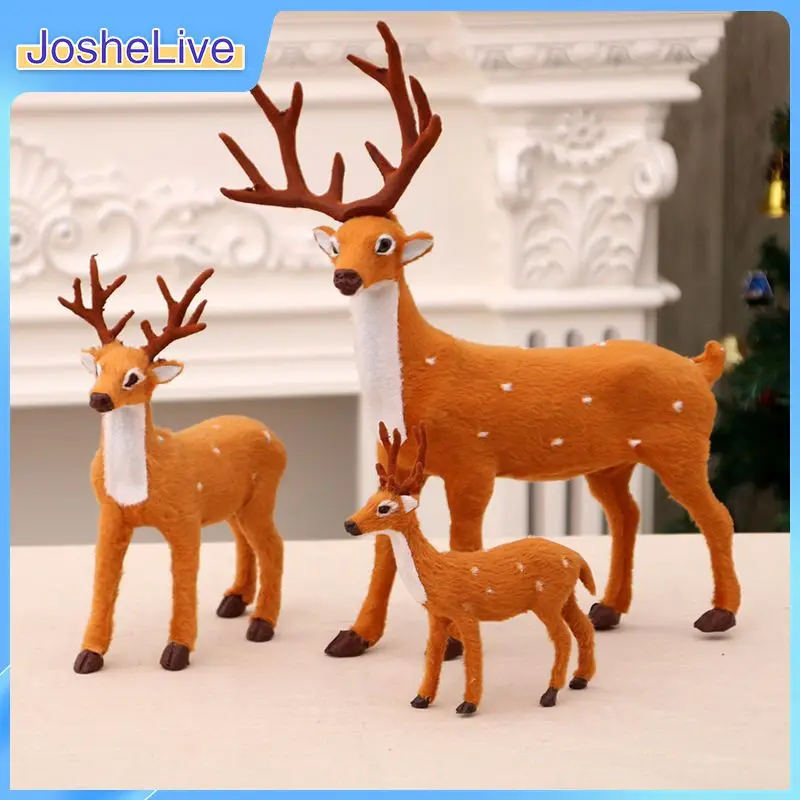 

Christmas Dolls Cute Child Gift Christmas Elk Decorations Sika Deer Ornaments Artificial Plush Reindeer Vivid