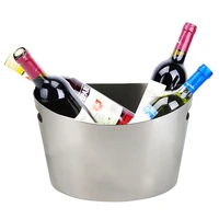 stainless steel ice cubes bowl metal bar beer barrel champagne wine big ice bucket fried ice cream bowl bar accessories