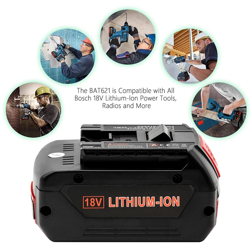 

2pcs 18V 5000mAh für Bosch Battery Li-Ion BAT609,BAT609G, BAT618,BAT618G,BAT614 For Batteries Bosch Cordless Power Tool Drill