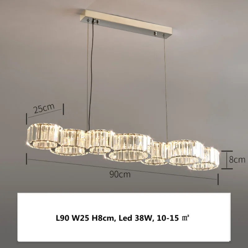 

Led ceiling lamp Nordic Modern Luxury Unique Round Dimmable Ceiling Living Room Chrome Steel Lustre Crystal Lamp