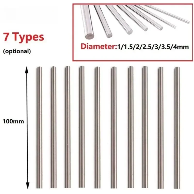 1piece Length 100mm High Purity Tungsten Rod Needle Φ4.0-20mm Electrode W99.95%