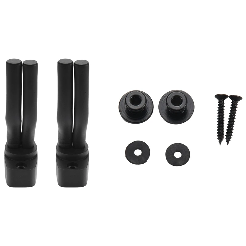 

2X Guitar Hook Guitar Stand Wall Mount & 2Pcs Mushroom Head Guitar Strap Buttons Strap For Electric Acoustic Guitar
