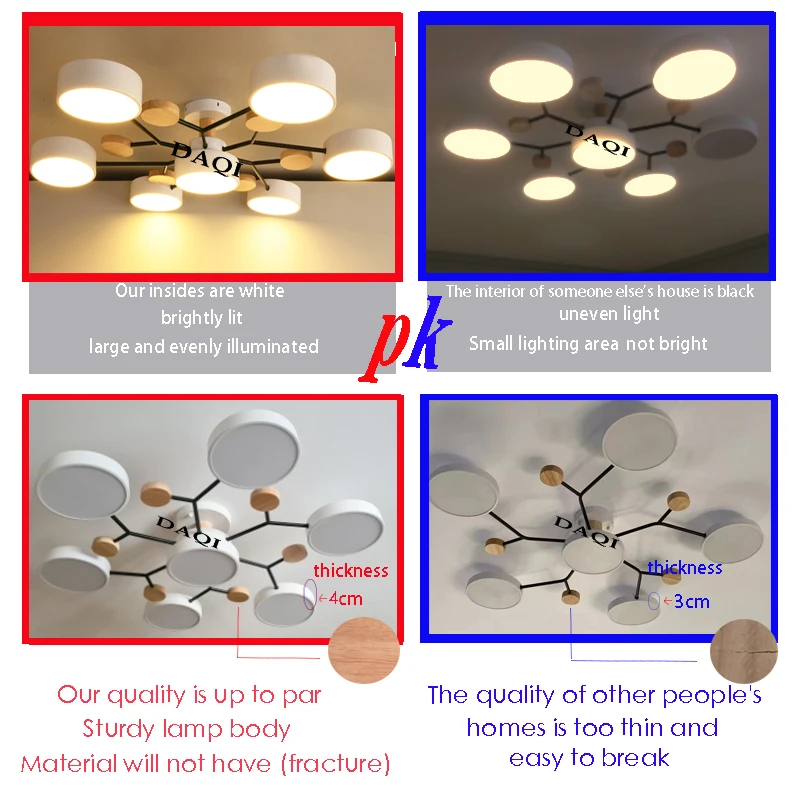 $21.00 Modern living room bedroom villa LED ceiling lamp restaurant lighting hotel apartment chandelier factory direct sales