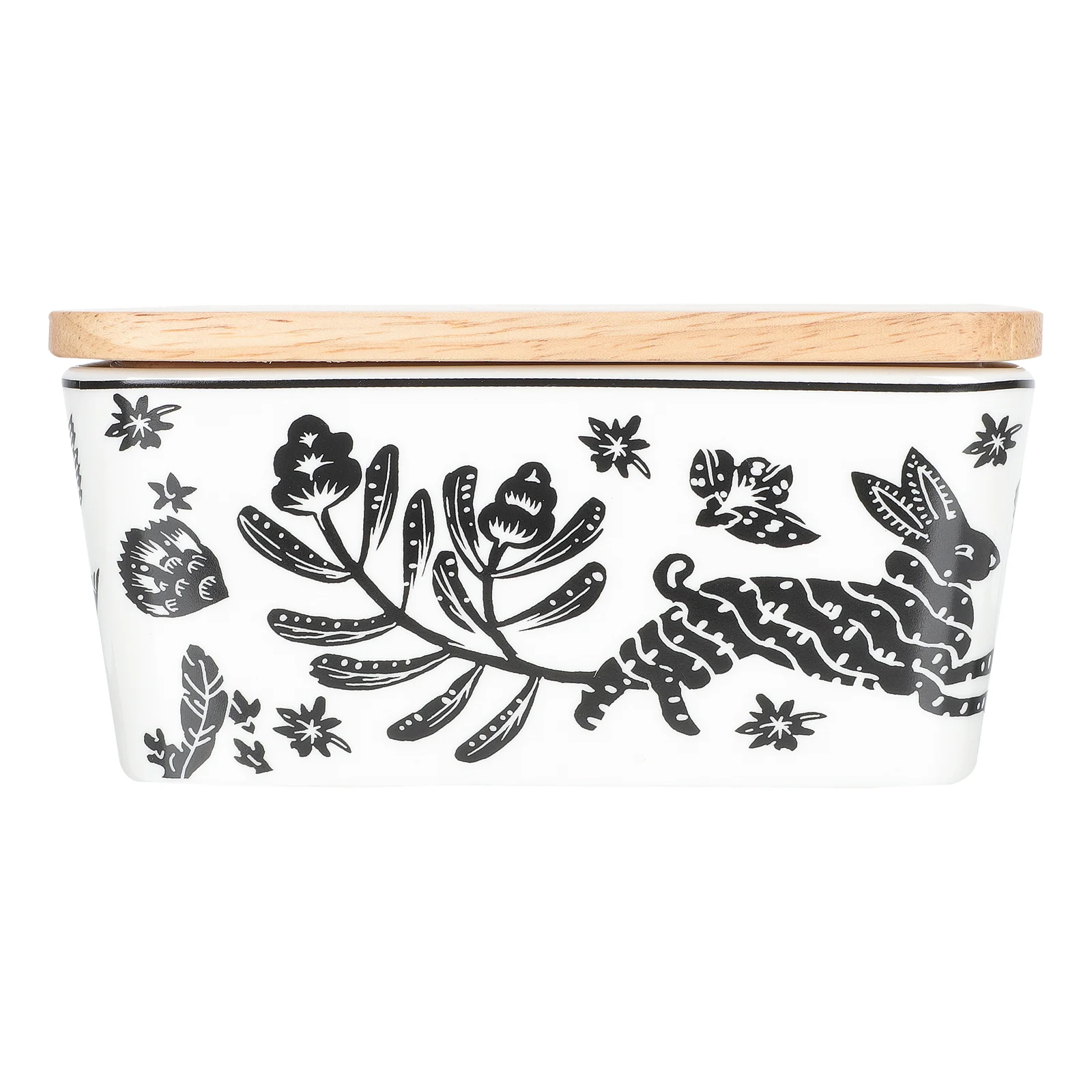 

Butter Box Cover Box Cheese Ceramic Container Colored Printing Dust-proof Box