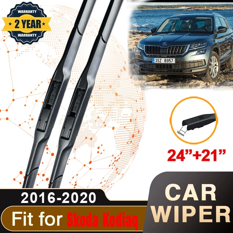 

For Skoda Kodiaq NS7 2016~2022 Car Front Windscreen Premium Beam Blade Wiper Auto Windscreen Wipers Accessories 2017 2018 2019