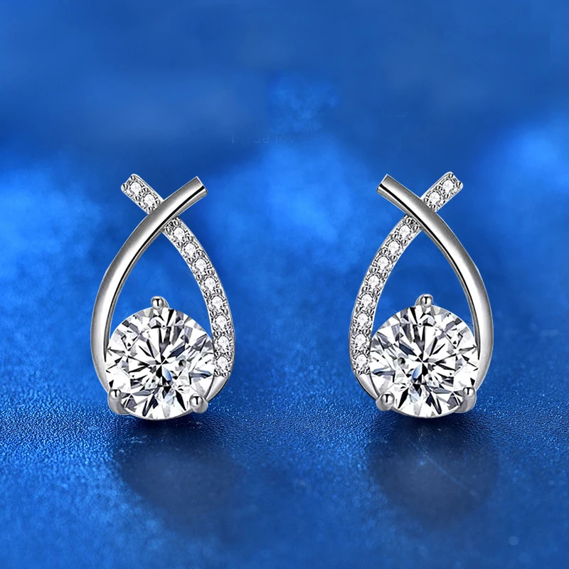 

Серьги-гвоздики с бриллиантами, серебристые, 5 мм