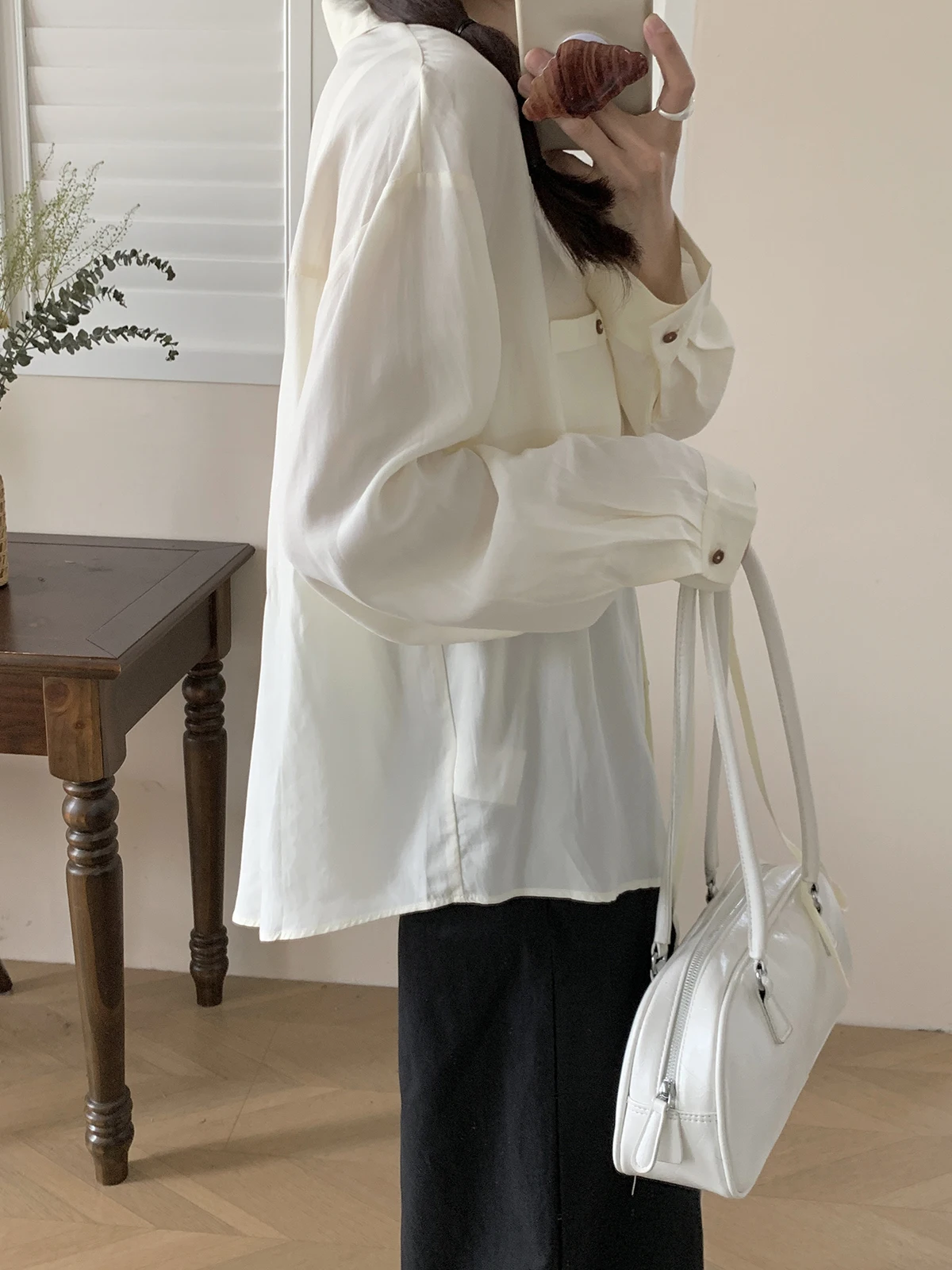 Xinmonlee French sle Повседневные темпераментные рубашки с длинными рукавами и защитой от