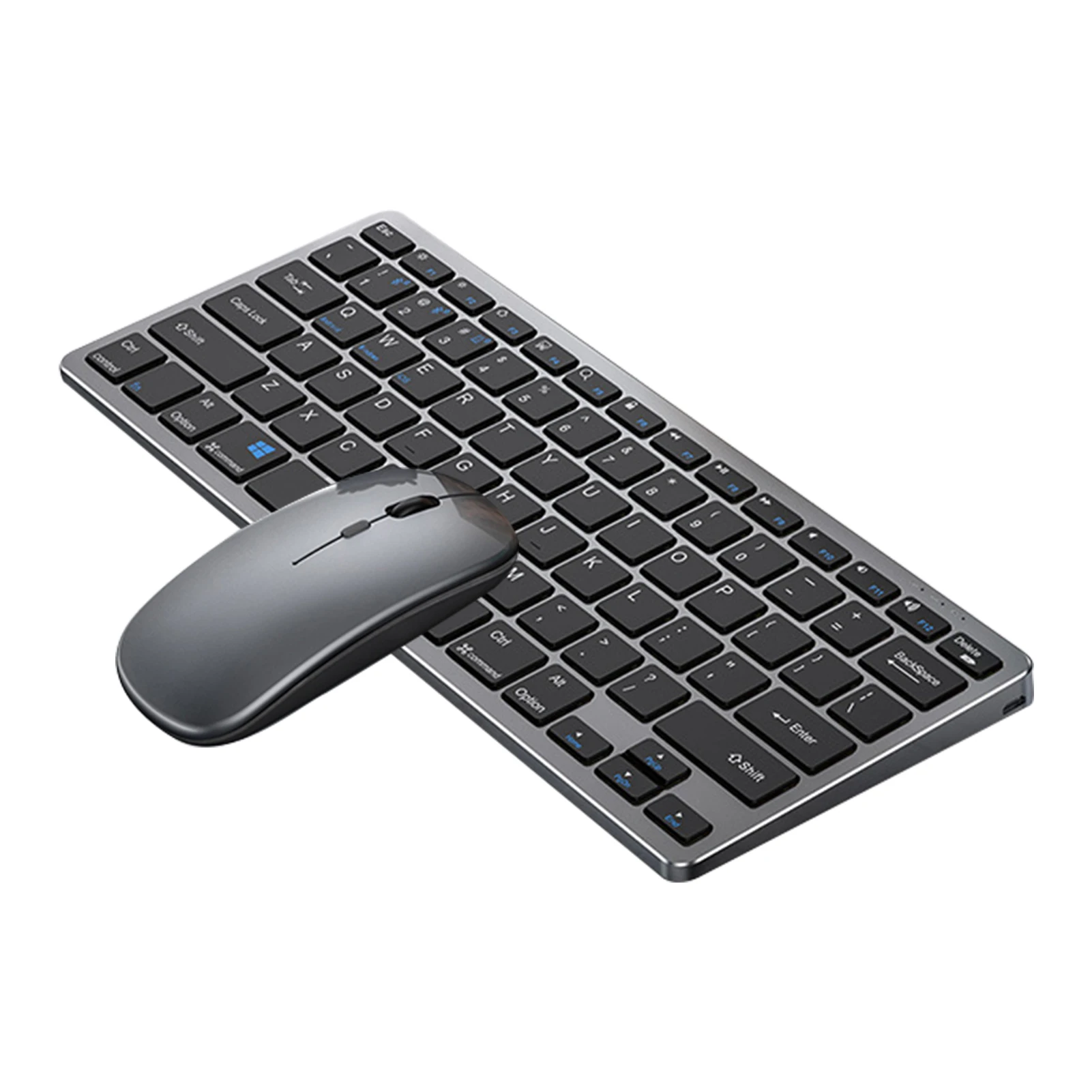 

Беспроводная Bluetooth-совместимая клавиатура, мышь, перезаряжаемый ноутбук, 3 вывода, с приемником, 2,4 ГГц, набор для компьютерной клавиатуры и м...