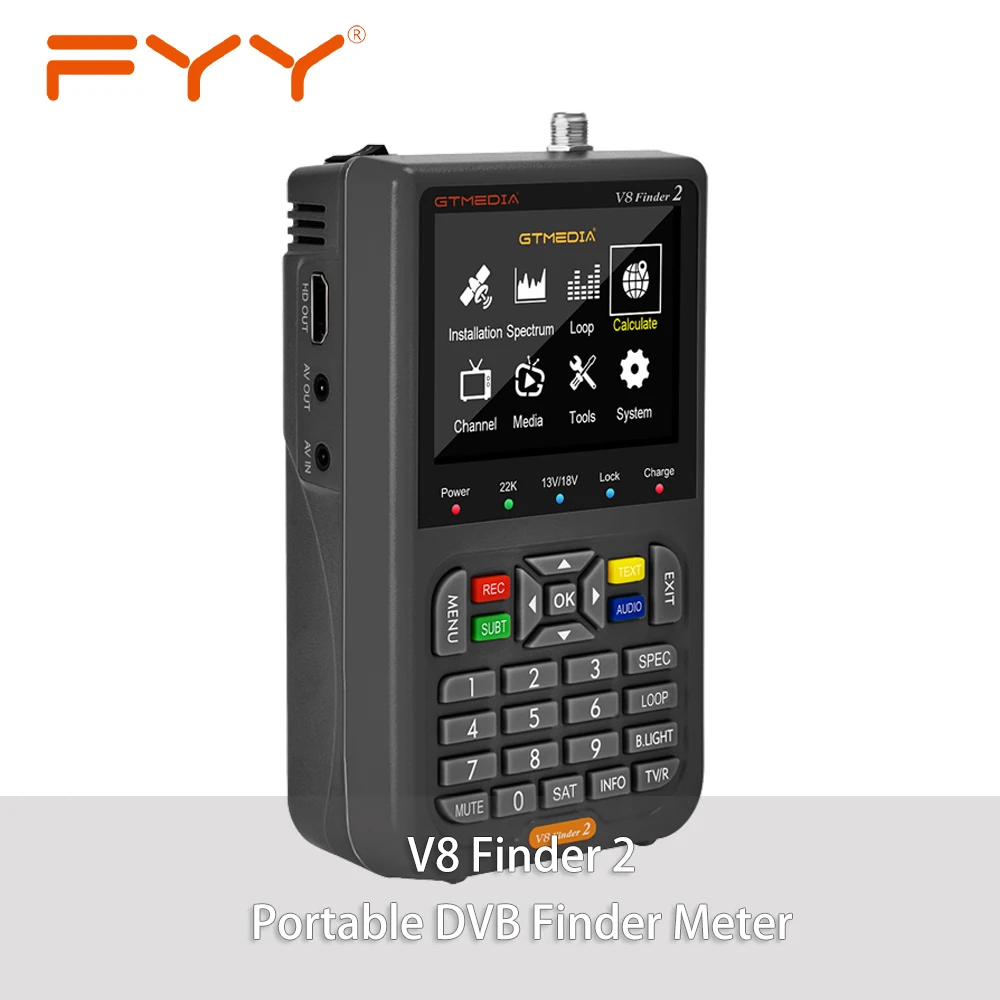 

GTmedia V8 Finder 2 Digital Satellite Signal Finder DVB S S2 S2X 1080P HD H.264 Satfinder Meter VS ST-5150 V8 FINDER PRO WS6933