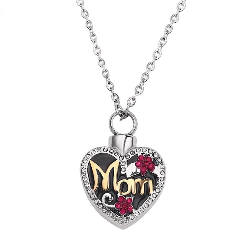 

Classic Creative Personality Simple Female Necklace Heart-Shaped Family Pet Ashes Pendant Necklace Pendant Accessories Jewelry