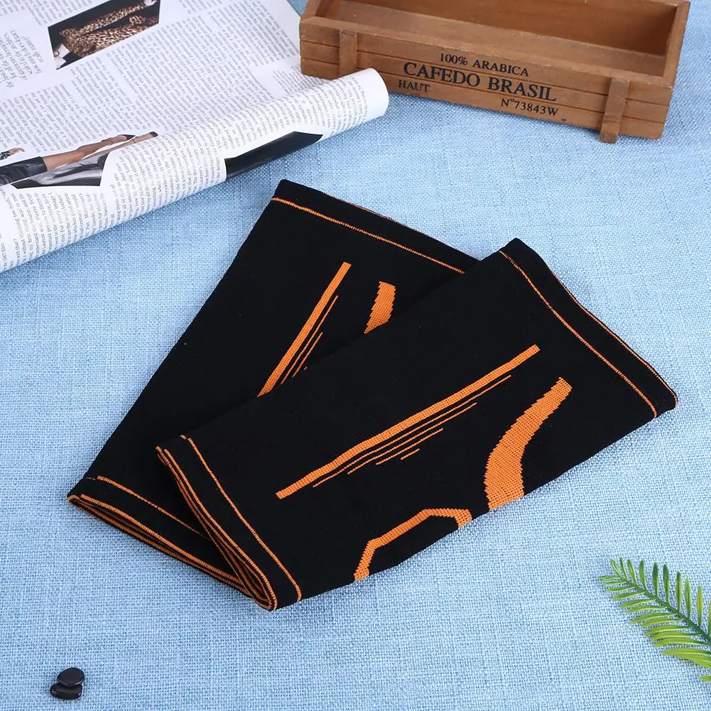 

1 пара теплые дышащие черные оранжевые Защитные Налокотники фиксатор на лодыжку и запястье наколенники Защитное снаряжение для занятий спо...