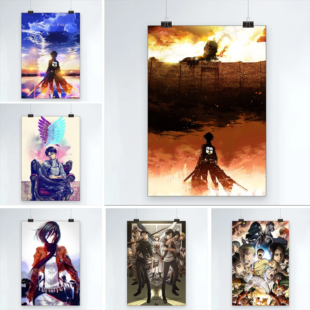 

Японское аниме, домашний декор, картины на холсте «атака на Титанов», настенные картины, современные модульные картины для гостиной, постер