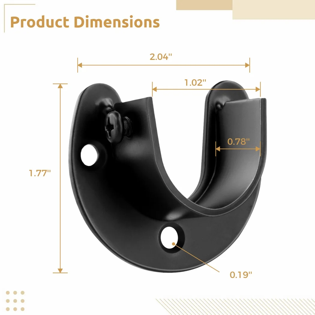 6 шт. кронштейн для карниза из нержавеющей стали держатель U-образной формы