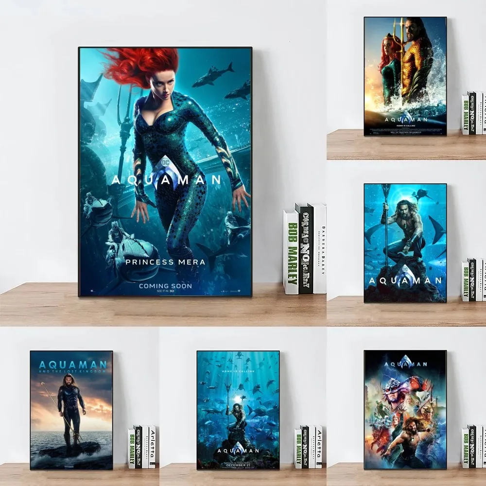 A-Aquaman Superhero Movie Poster Wall Art Home Decor Room Digital Painting Living Restaurant Kitchen