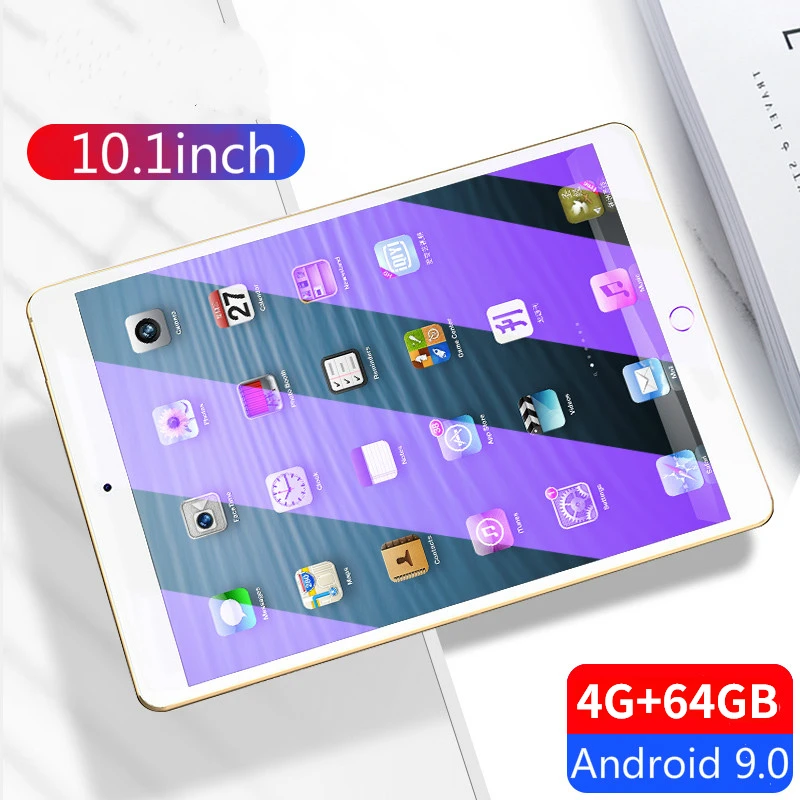 New 10.1 Inch Android 9.0 4G+64GB Tablet Pc 8 Core  Google Play 4G Phone Call WiFi Bluetooth GPS Tablets gifts tablet