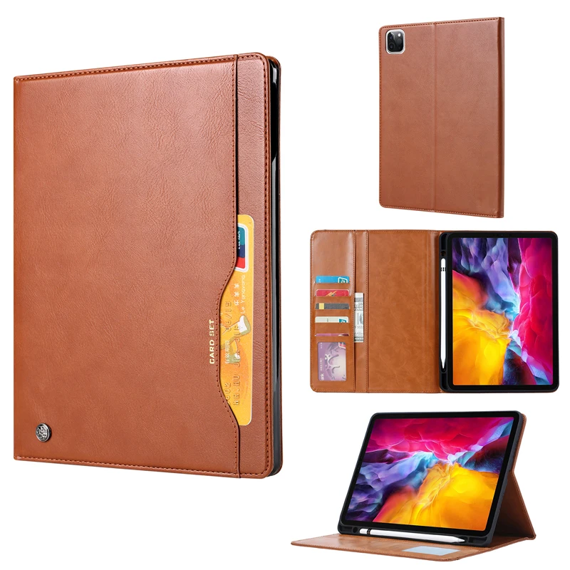 

For iPad Pro 11 2021 Luxury Business Flip Leather Book Case With Cards Slot Wallet Stand Cover For iPad Pro 11 12.9 2020