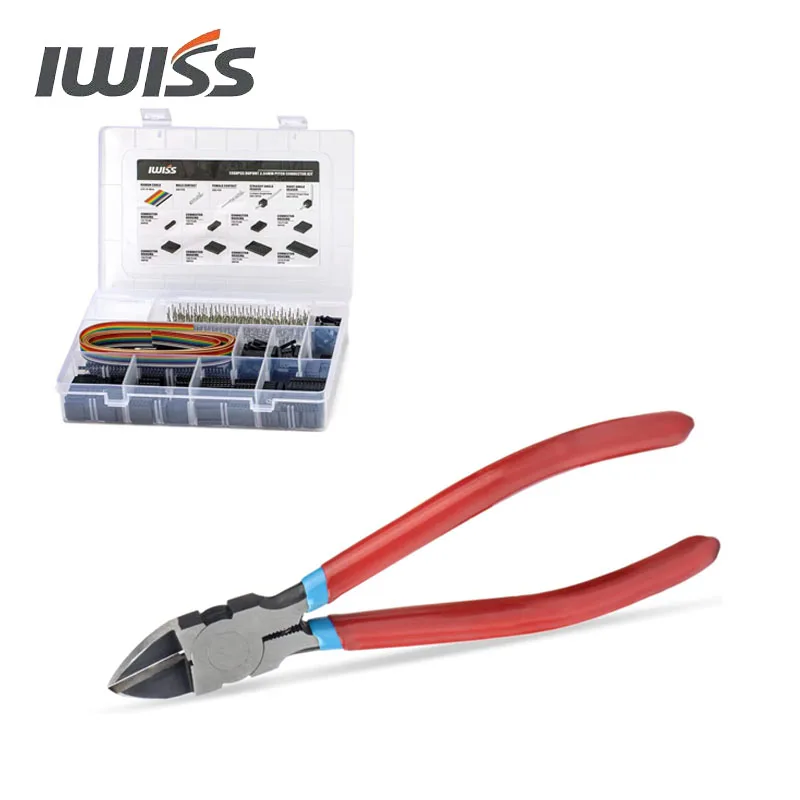 

IWISS PL2200 Wire Flush Cutter and 1550pcs Dupont Connector Kit Bundle includes a variety of connectors