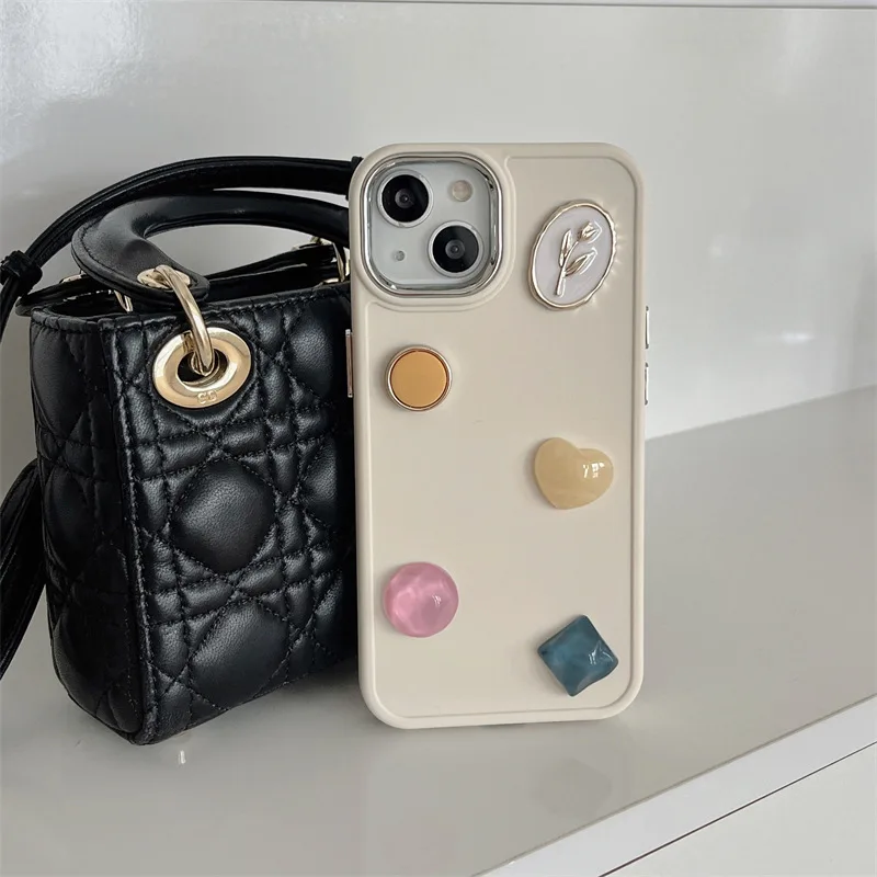 

Fashion Simple Senior Sense gem Flowers Protective Phone Case for iPhone 14 13 12 11 Pro Max XS Max XS XR X 11 12 13 14 Pro