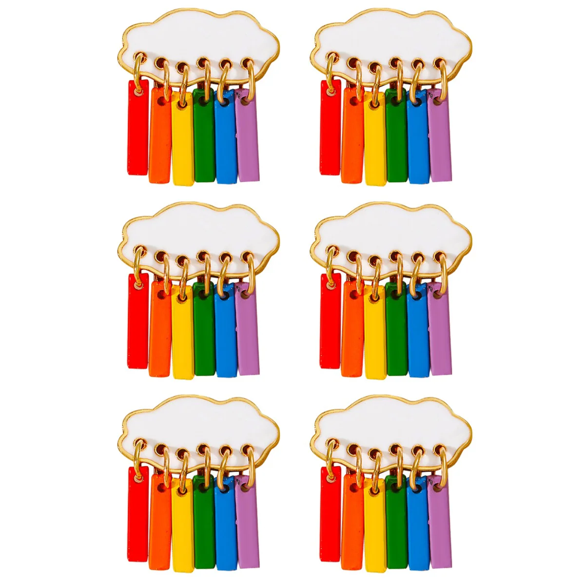 

3 Pairs Colorful Earrings Earring Creative Earring Ornament for Woman